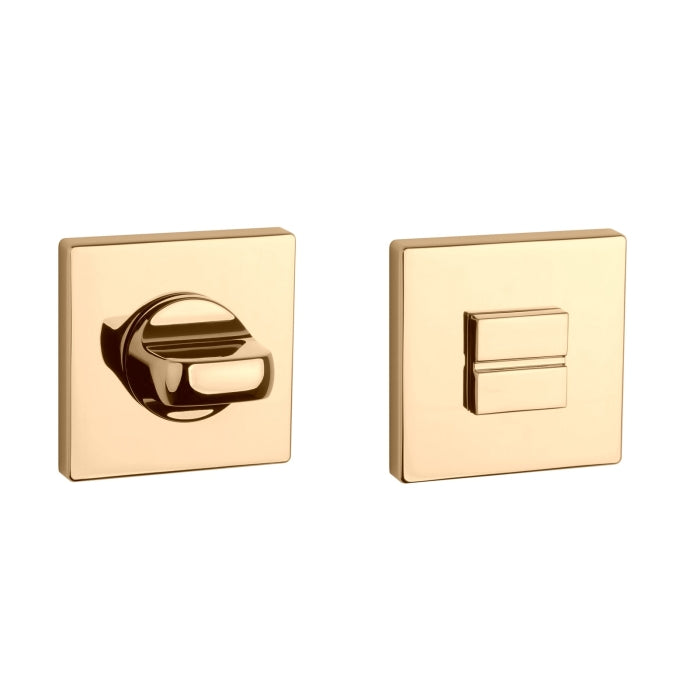 Aprile Premium WC-garnituur rozet Goud gepolijst 52 x 52 mm - vooraanzicht