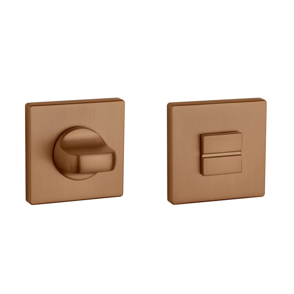 Aprile Premium WC-garnituur rozet Mat koper PVD 52 x 52 mm - vooraanzicht