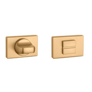 Aprile WC-garnituur op rozet 50x33 mm mat goud – vooraanzicht