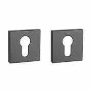 Aprile Comfort profielcilinderrozet vierkant 53 x 53 mm mat zwart – vooraanzicht