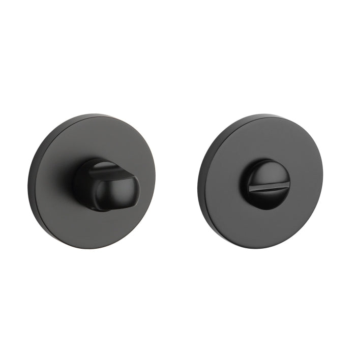 Aprile Comfort WC-garnituur rozet Mat zwart Ø 53 mm - vooraanzicht