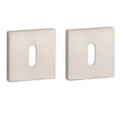 Aprile Premium sleutelrozet 52 x 52 mm mat nikkel vooraanzicht