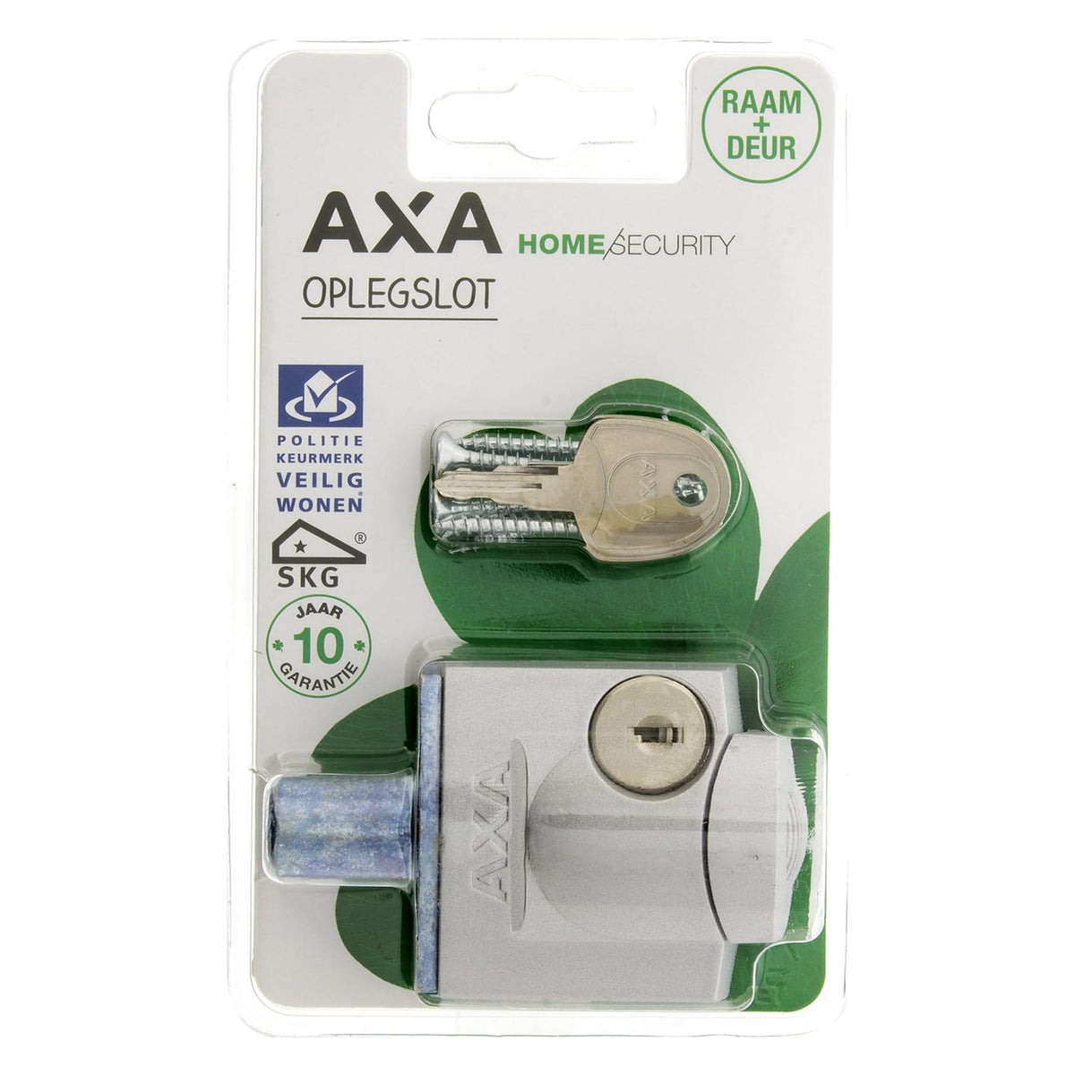 AXA oplegslot Cilinder buitendraaiend Aluminium SKG1 detailopname