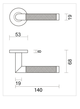 HDD Pro deurkruk Hashtag zwart detailopname
