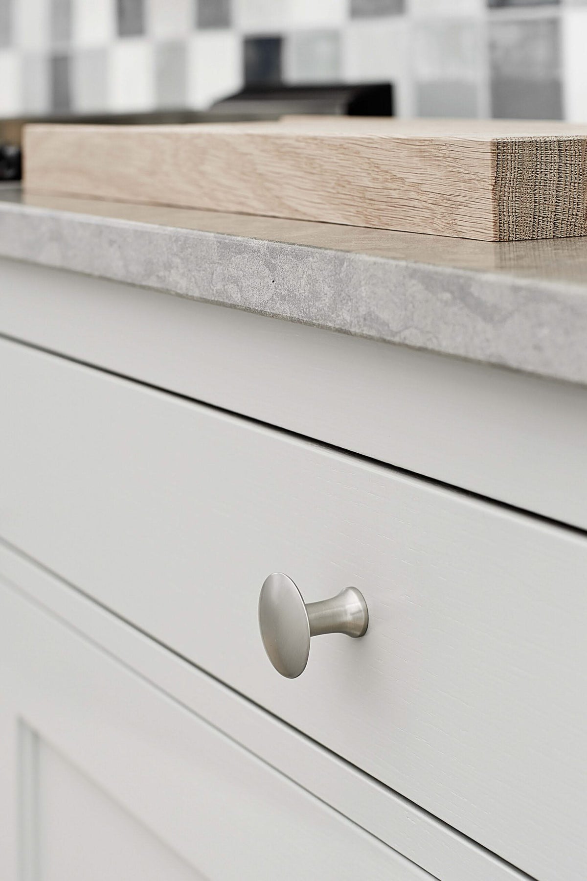 Furnipart meubelknop Kasteel inox-look sfeerbeeld