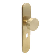 Griff Meister deurknop Champagne PVD op ovaal schild Sleutel 56mm