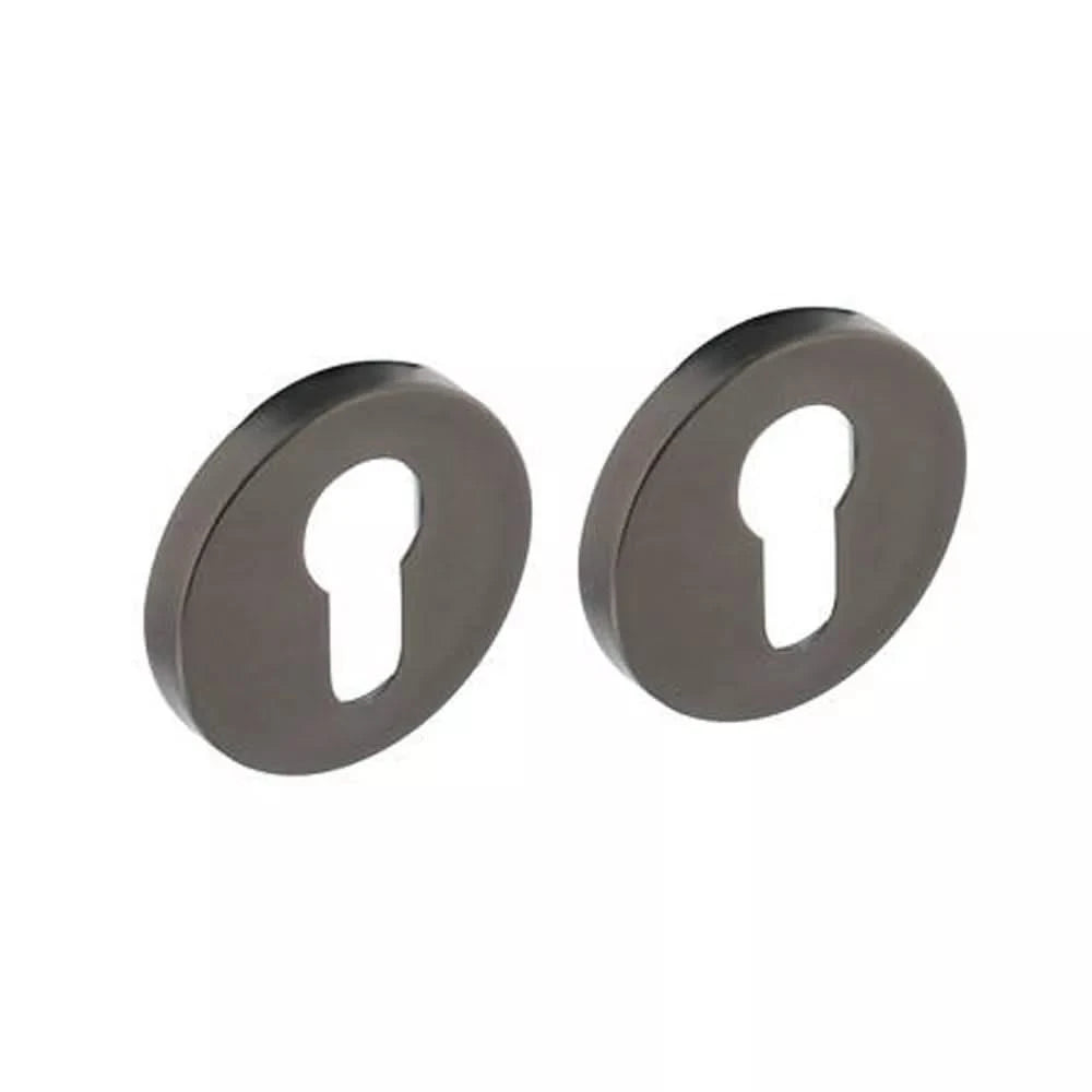 Intersteel cilinderrozet 53x8mm antraciet grijs vooraanzicht