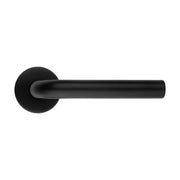 HDD Pro deurkruk L-model 19mm mat zwart – vooraanzicht