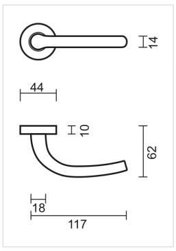 HDD Pro deurkruk Lilla chroom – detail van de greep
