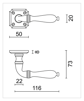 HDD Pro deurkruk Lisa gunmetal – detail van de greep