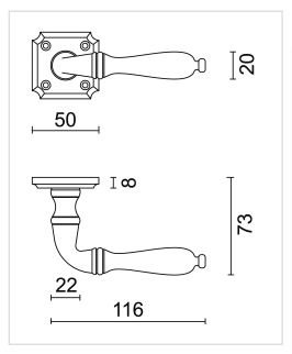 HDD Pro deurkruk Lisa mat zwart – detail van de greep