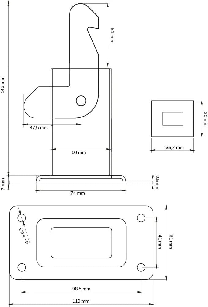 Dulimex DX deurvastzetter Heavy Duty wandmodel zwart - gemonteerd