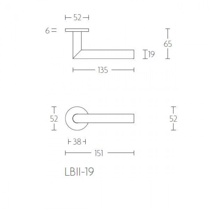 Formani deurkruk LB2-19 ronde rozet PVD licht brons - gemonteerd