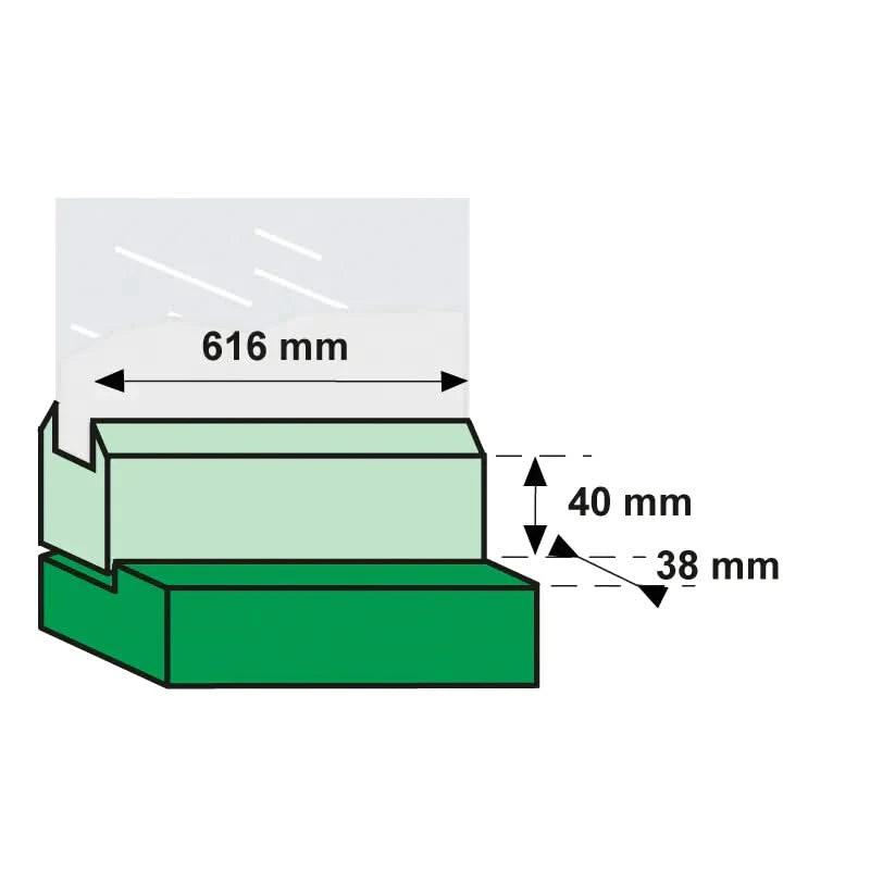 AXA Tele-uitzetter 50cm wit gemonteerd
