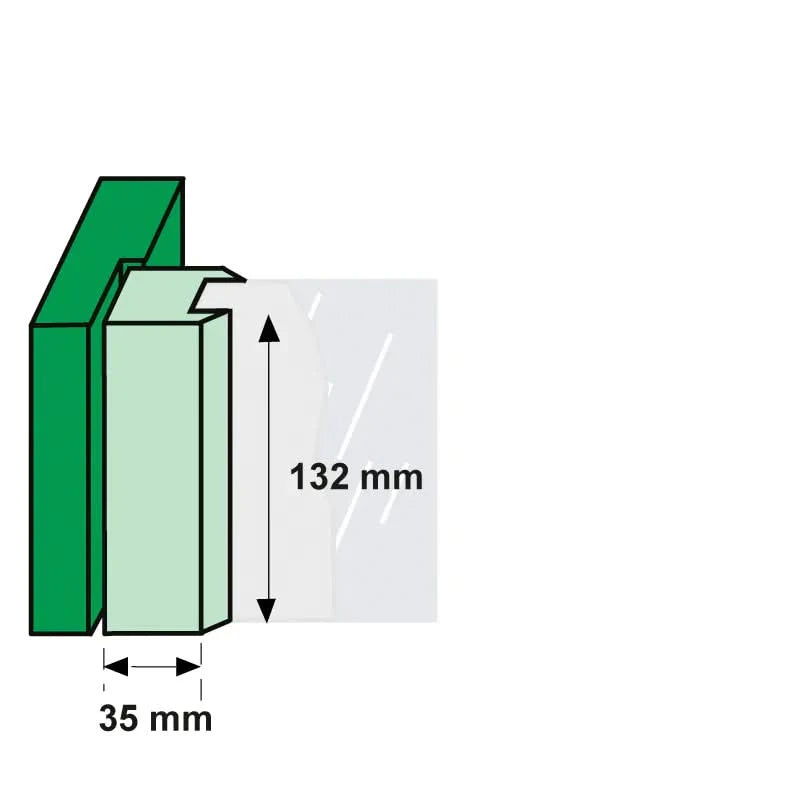 AXA Raamsluiting 3302 rechts wit – aanzicht montagezijde