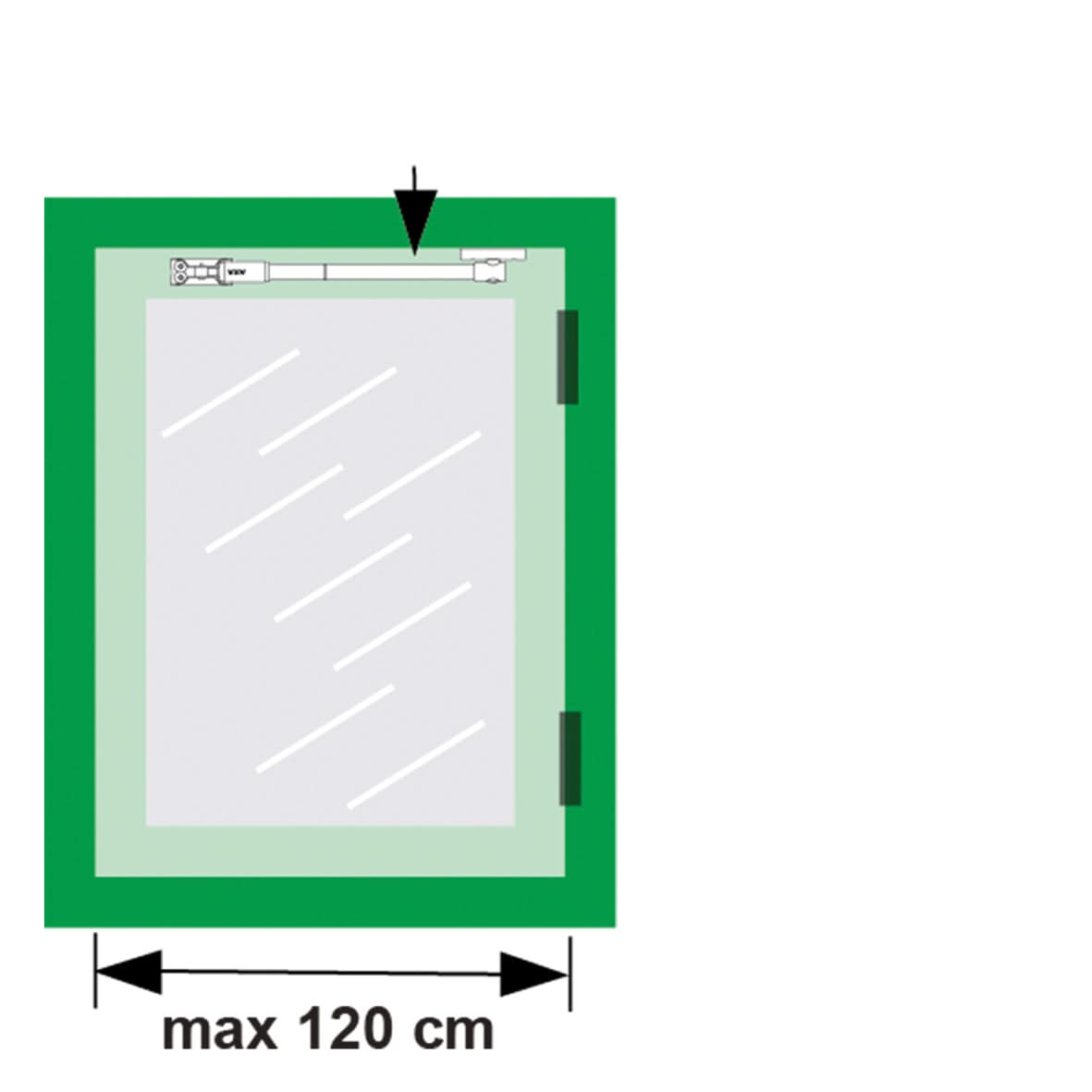 AXA Tele-uitzetter 50cm wit detail remwerking