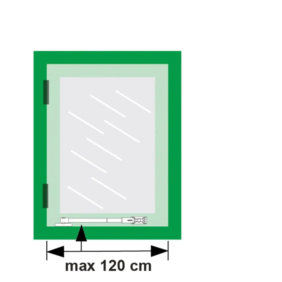 AXA Tele-uitzetter 50cm wit zijaanzicht