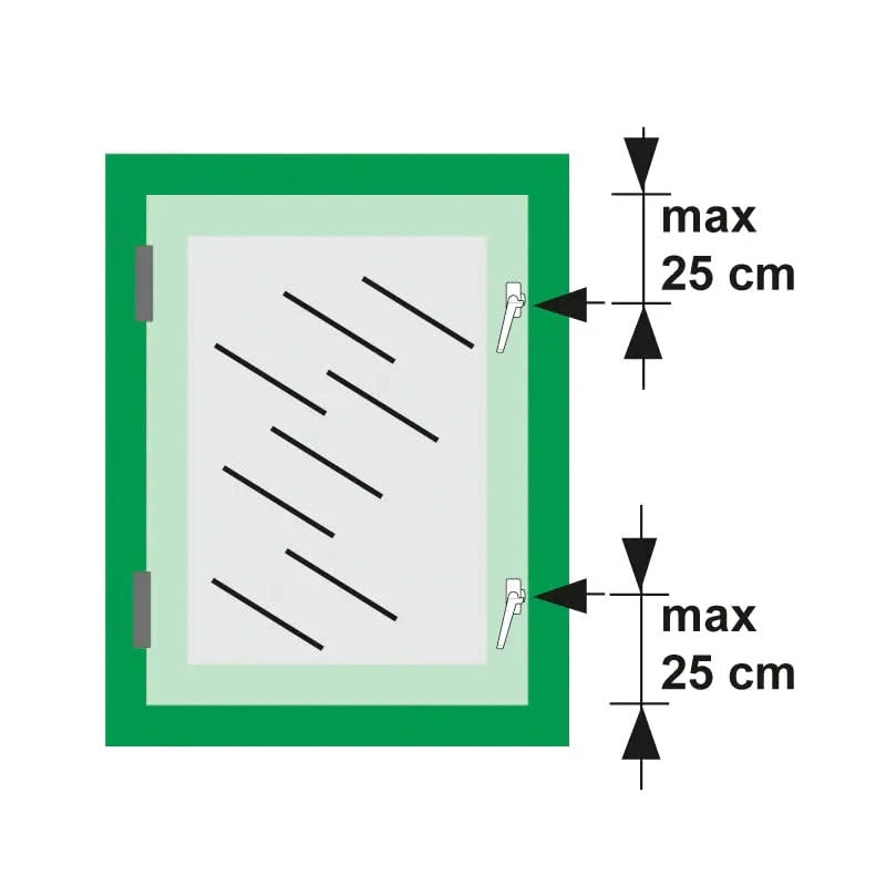 AXA Raamsluiting 3302 links aluminium detail nok