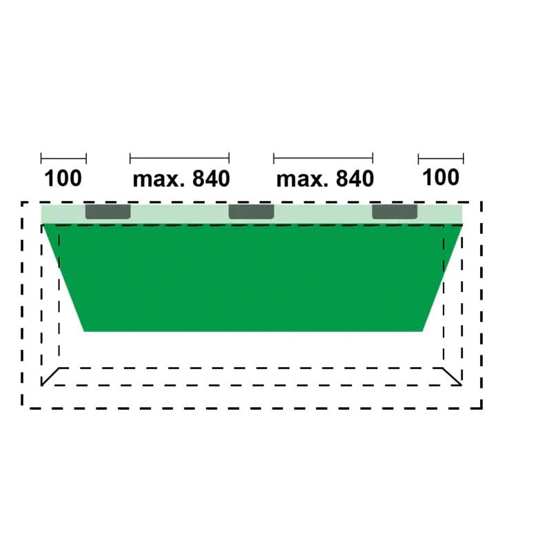 AXA Titan glijlagerscharnier 89x89 mm met ronde hoek - productfoto 3