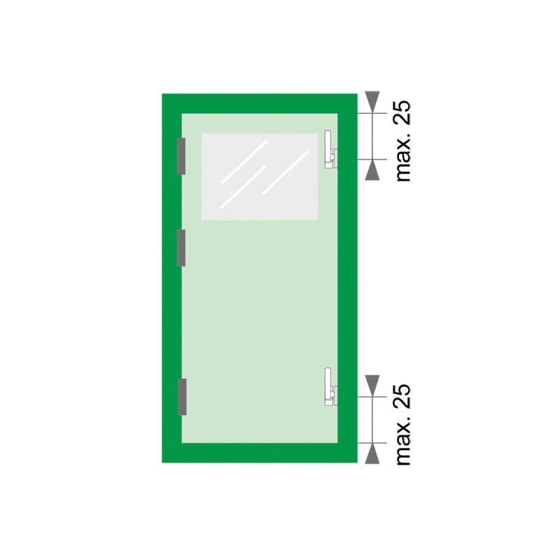AXA raamsluiting 3327 rechts zwart - detail achterzijde