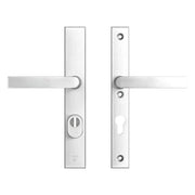 AXA Edge Plus veiligheidsbeslag smal kruk/blok PC72 aluminium naturel – vooraanzicht