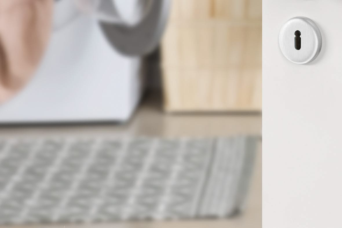 AXA Klik ronde rozet SL aluminium gemonteerd