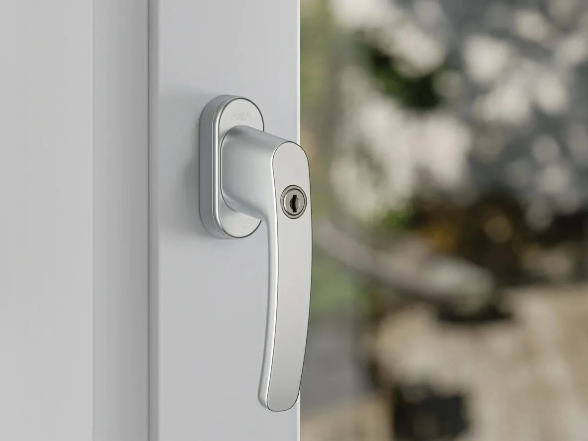 AXA veiligheids raamkruk Oval Roma 45-90 aluminium - zijaanzicht