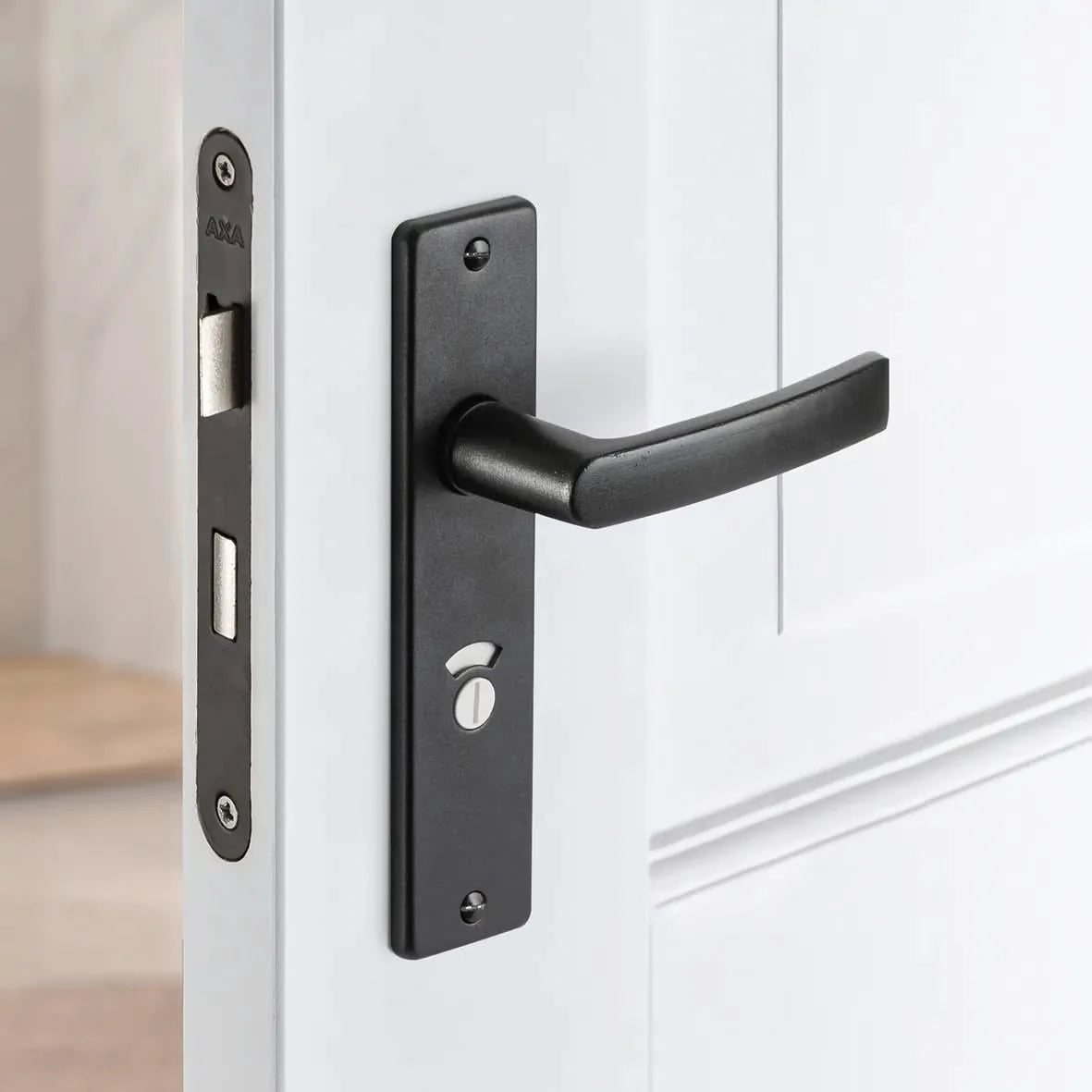 Deurkrukken Edge kruk Blok toilet 63-8 Zwart – detailweergave