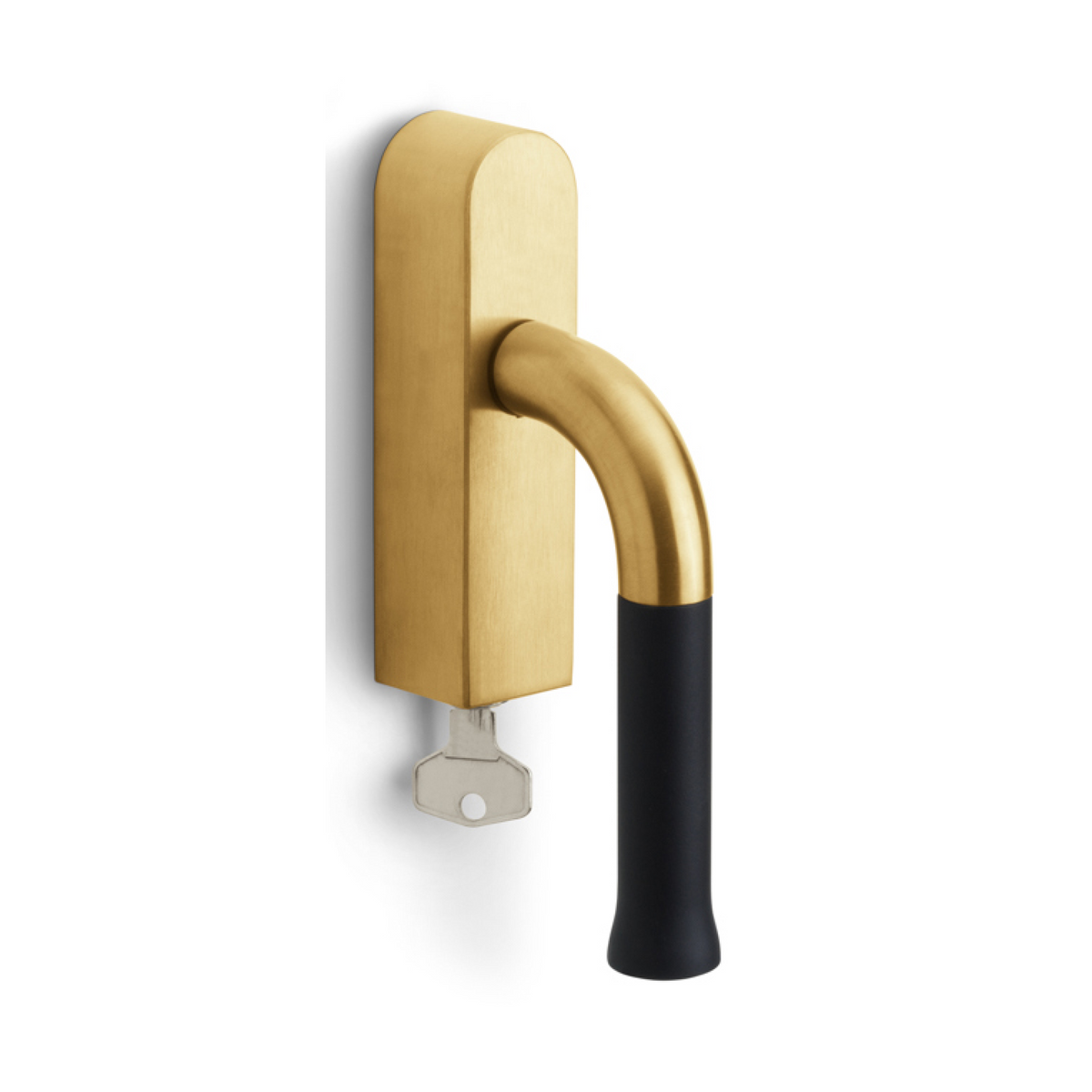 Formani EV101-DKLOCK-O draaikiepgarnituur PVD mat goud/mat zwart vooraanzicht