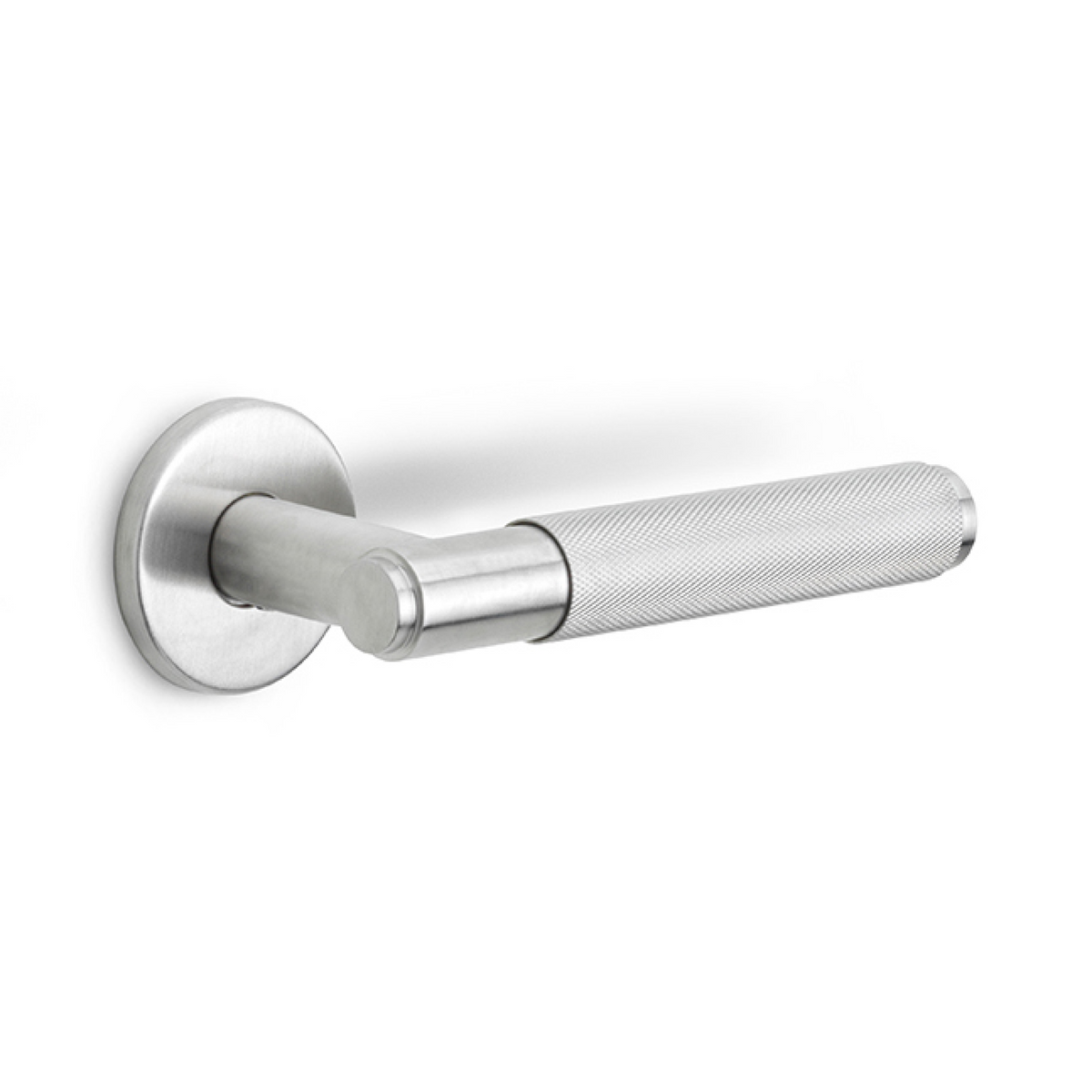 FORMANI BASICS deurkruk LB5-22 rvs geborsteld – vooraanzicht