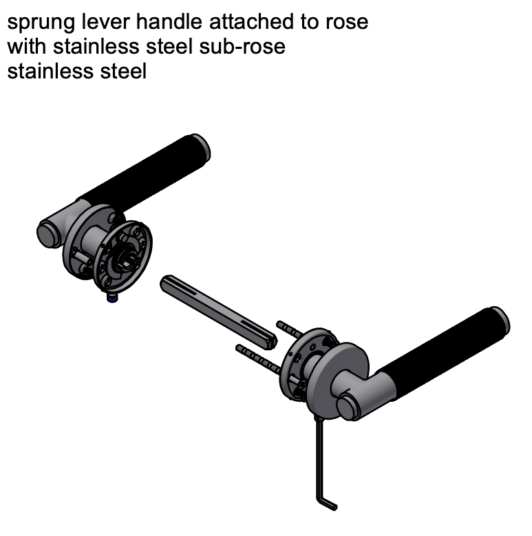 FORMANI BASICS deurkruk LB5-22 rvs geborsteld – detail