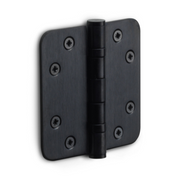 FORMANI kogellagerscharnier 89x89 mm PVD Gun Metal afgerond – vooraanzicht