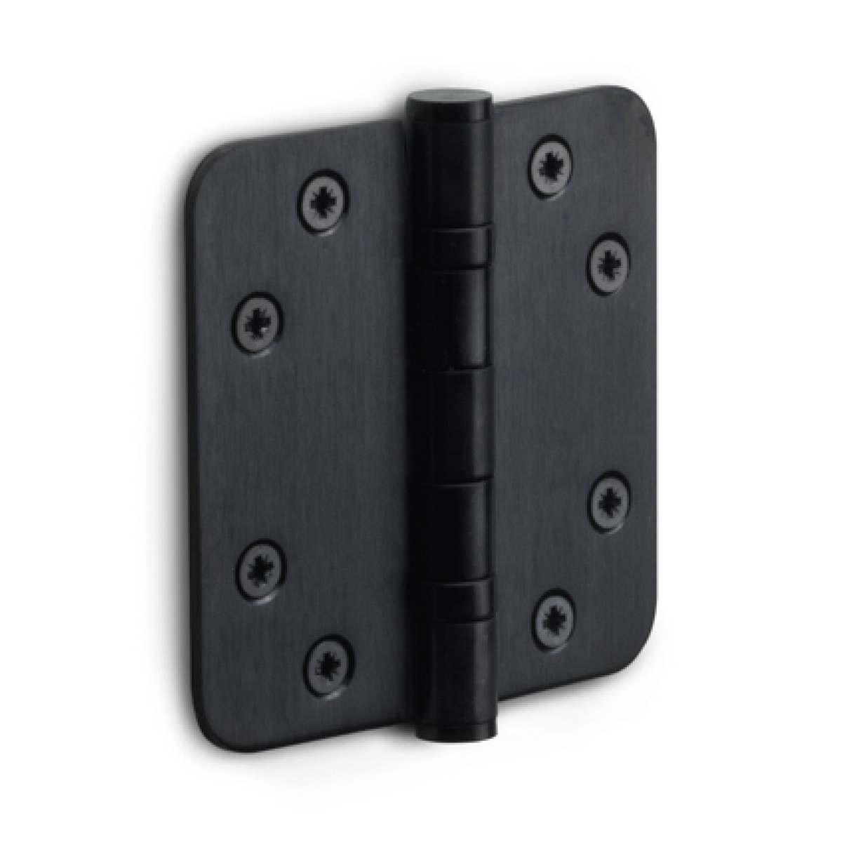 FORMANI kogellagerscharnier 89x89 mm PVD Gun Metal afgerond – vooraanzicht