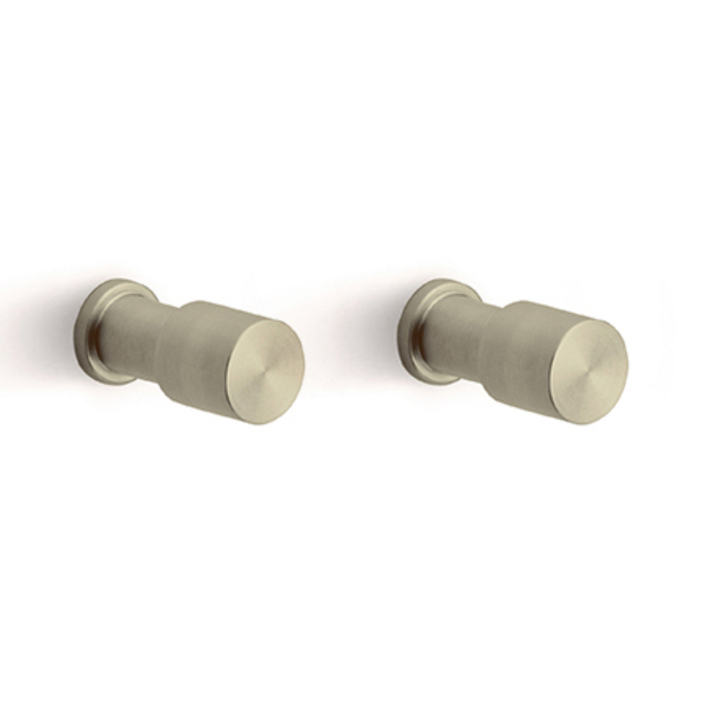 FORMANI ONE PB20 set van 2 haken PVD champagne – vooraanzicht