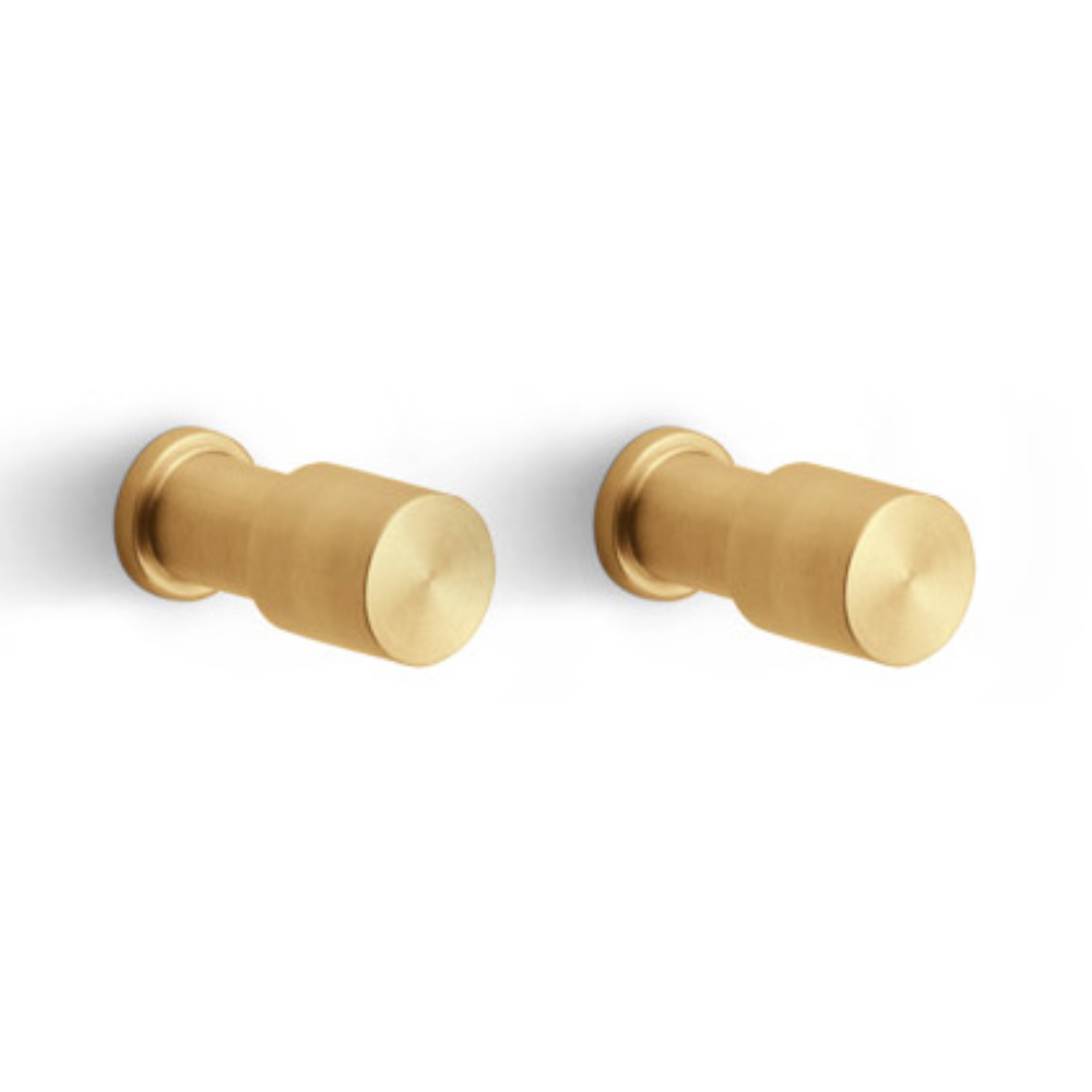 FORMANI ONE PB20 set van 2 haken PVD mat goud – vooraanzicht
