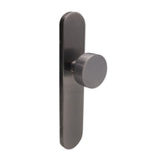 Griff Meister deurknop Gunmetal op ovaal schild Blind