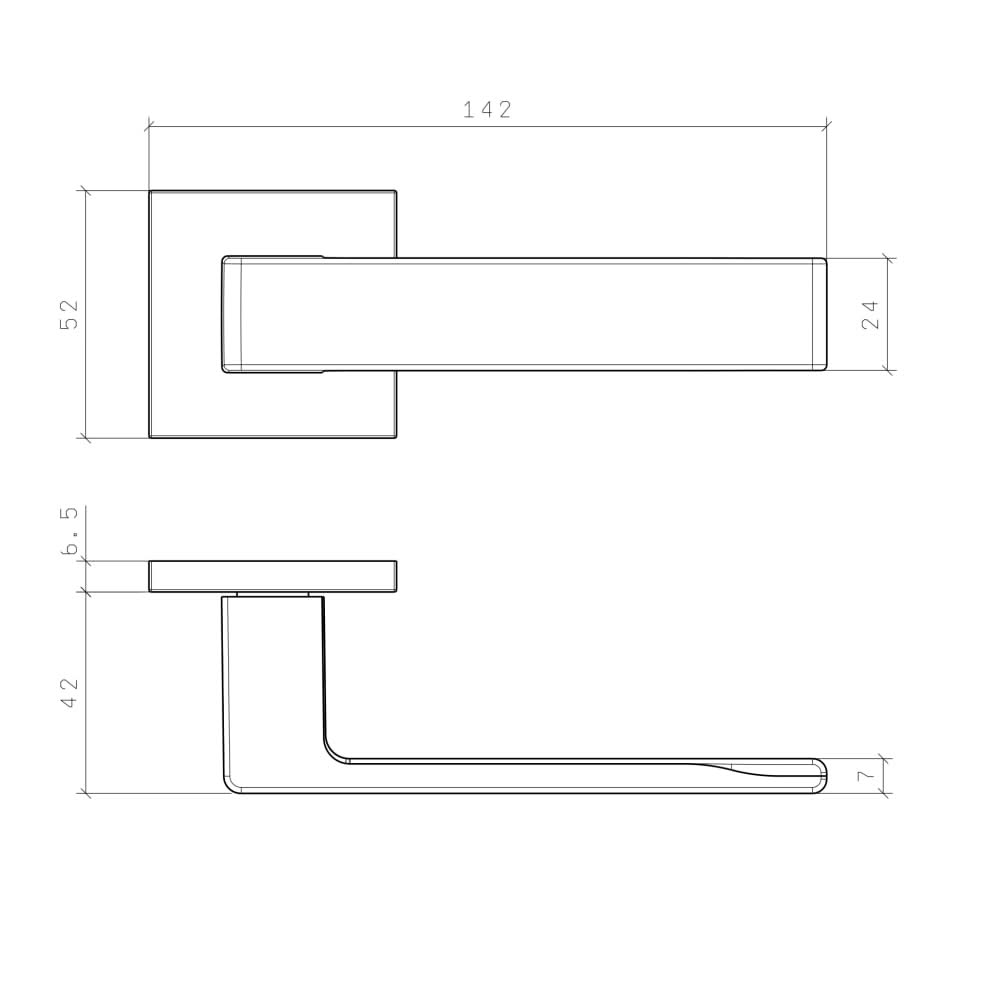 STILE deurklinken Hira titanium – productafbeelding