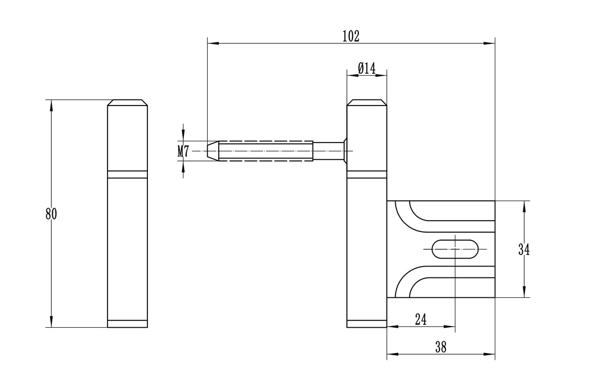 Inboorpaumelle vernikkeld 14 mm detail met nylon ring