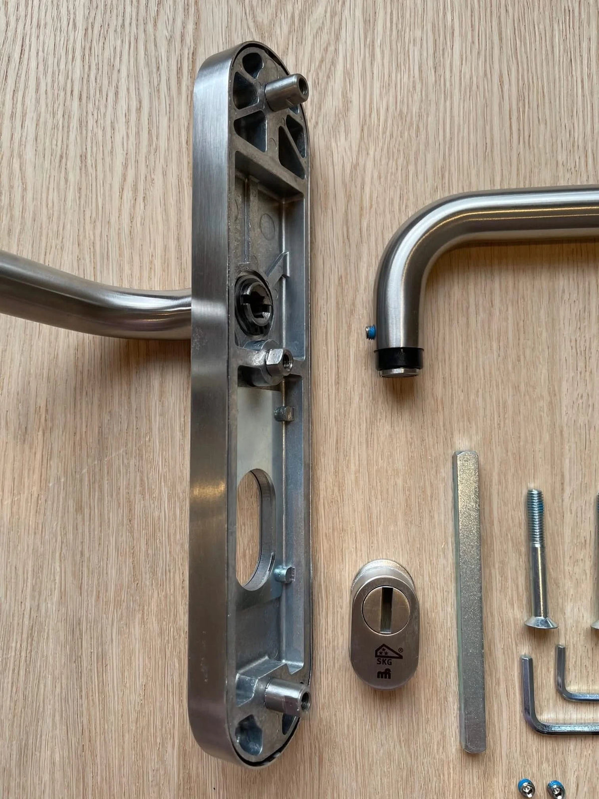 Hafi Private Line veiligheidsbeslag model 201 kruk/kruk RVS geborsteld - zijaanzicht