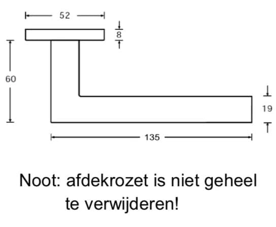 Hafi Private Line deurkruk model 206 vierkant RVS geborsteld – detailfoto