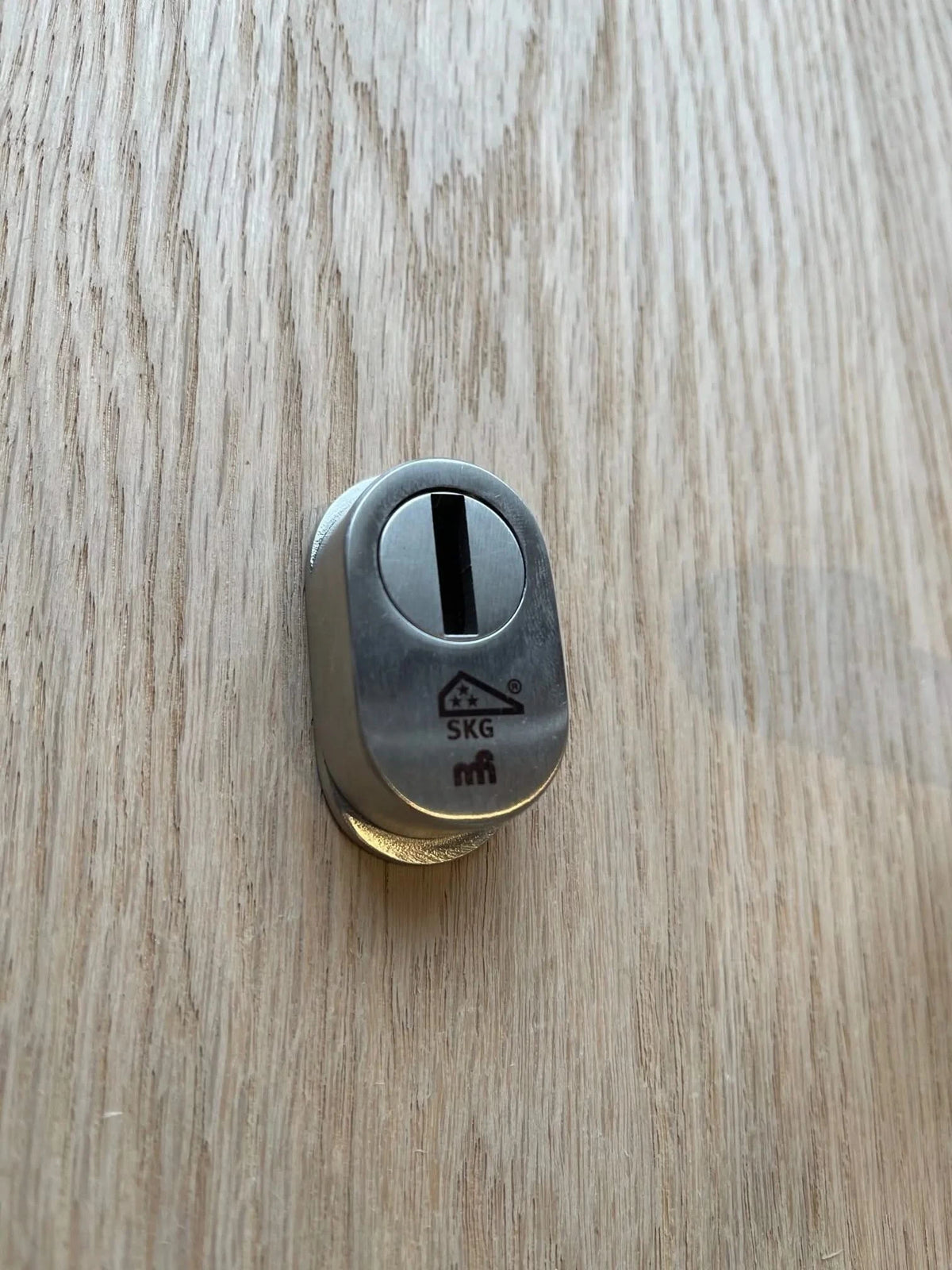 Hafi Private Line veiligheidsbeslag model 202 kruk/kruk - detail kerntrekbeveiliging voorzijde