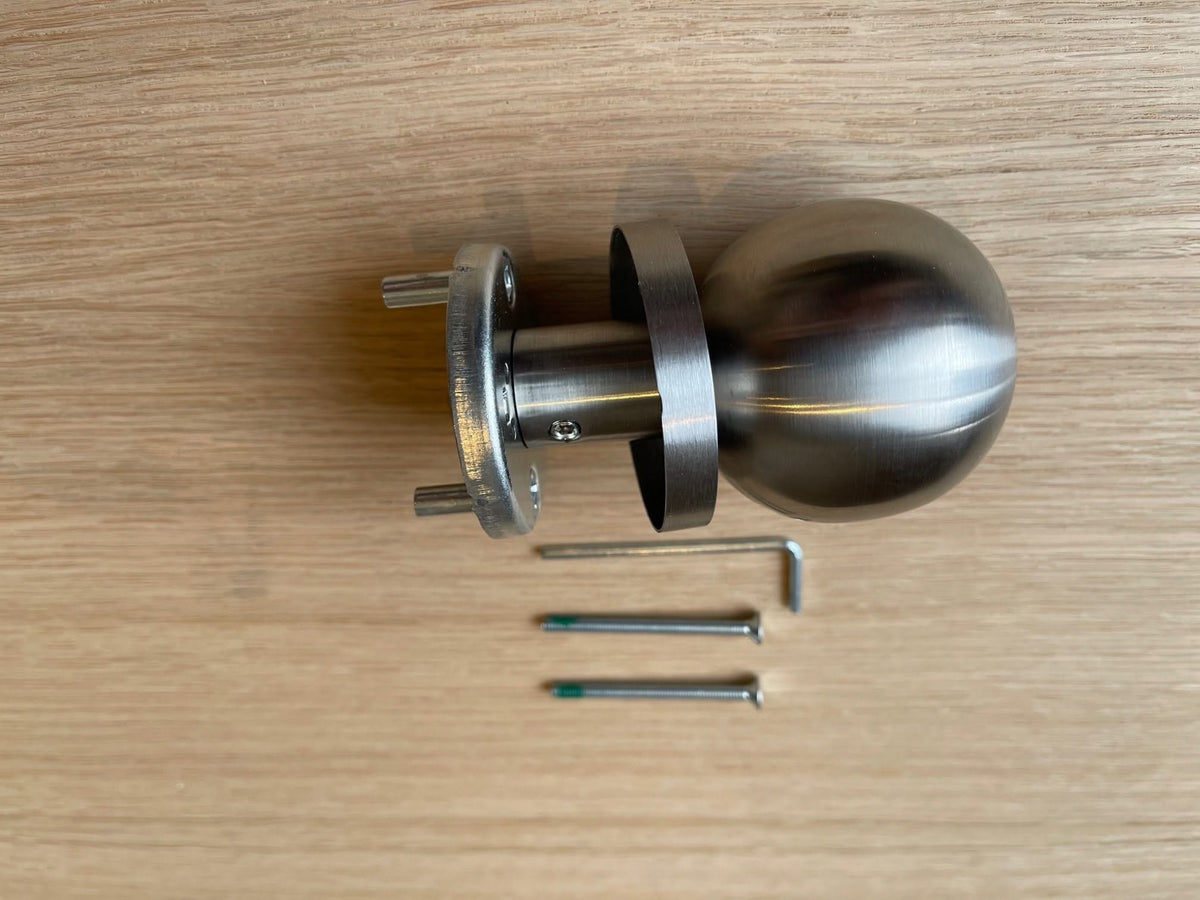 Hafi Private Line deurknop model 285 bolle draaibare knop RVS geborsteld – detailfoto