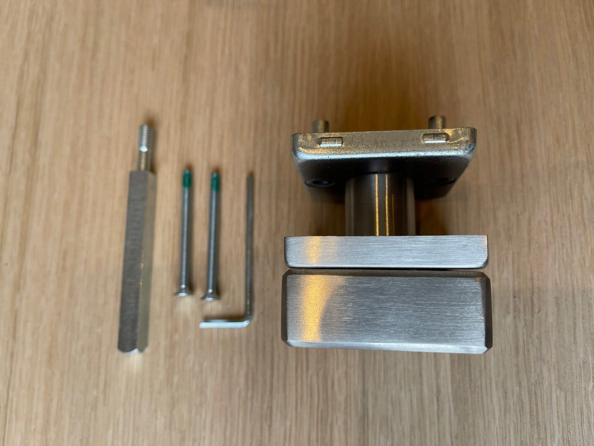 Hafi Private Line deurknop model 283 platte knop RVS geborsteld – detailfoto