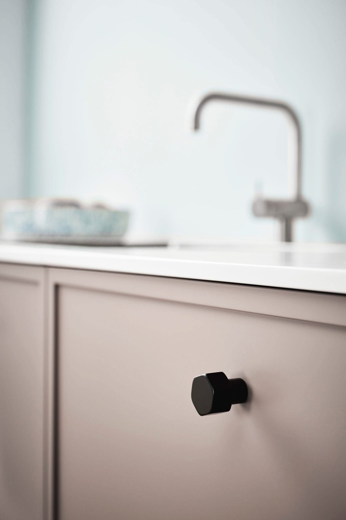 Furnipart Meubelknop Hexa-knop mat zwart detail