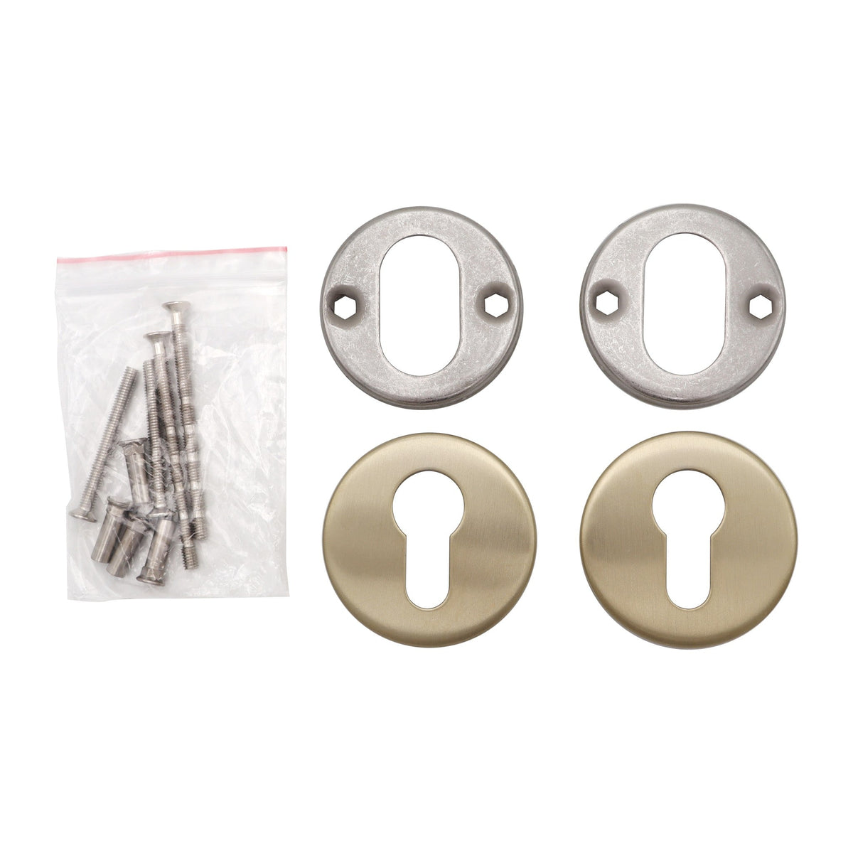 Griff Meister Cilinderrozet 53mm 6mm Dik Champagne PVD – detailweergave