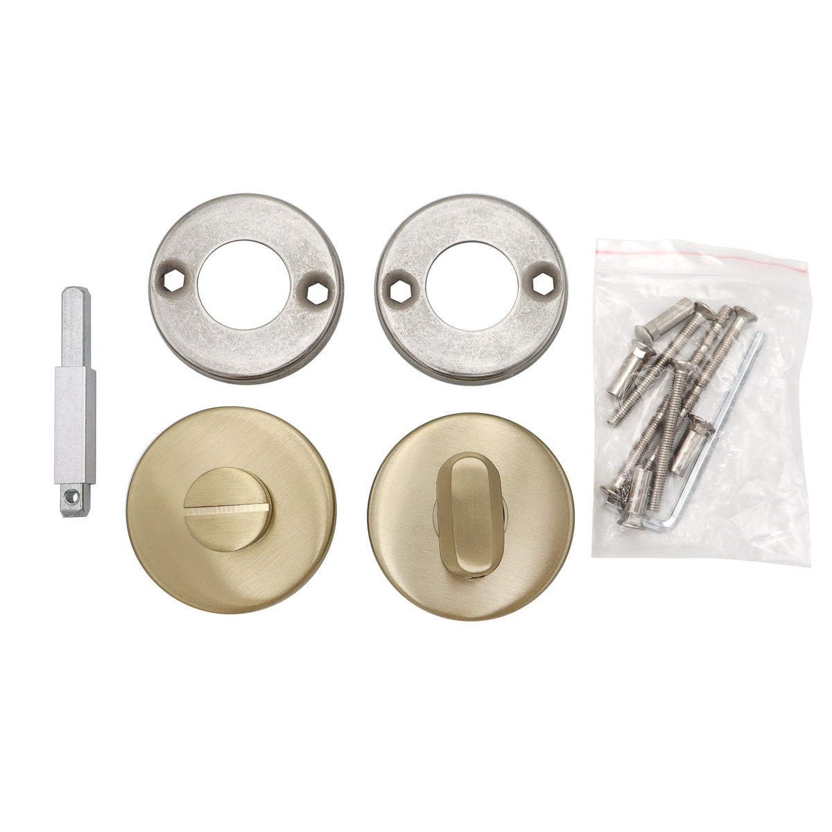 Griff Meister Toiletrozet 53mm 6mm Dik Champagne PVD – detailweergave