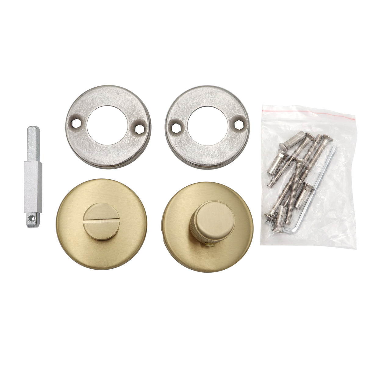 Griff Meister Toiletsluiting Knurl 53mm 6mm Dik Champagne PVD – afbeelding 3