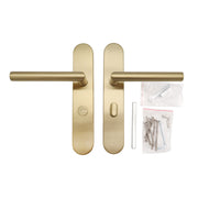 Griff Meister deurkruk Cornisa Champagne PVD op ovaal schild WC63/8 toilet