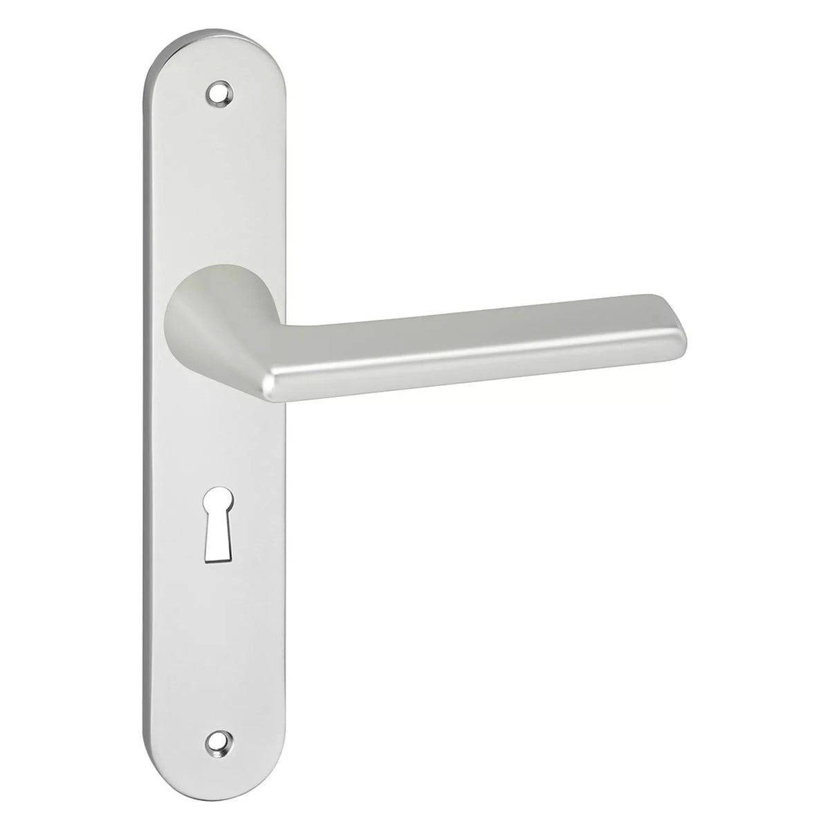 Impresso Bristol aluminium op ovaal schild – gemonteerd op deur