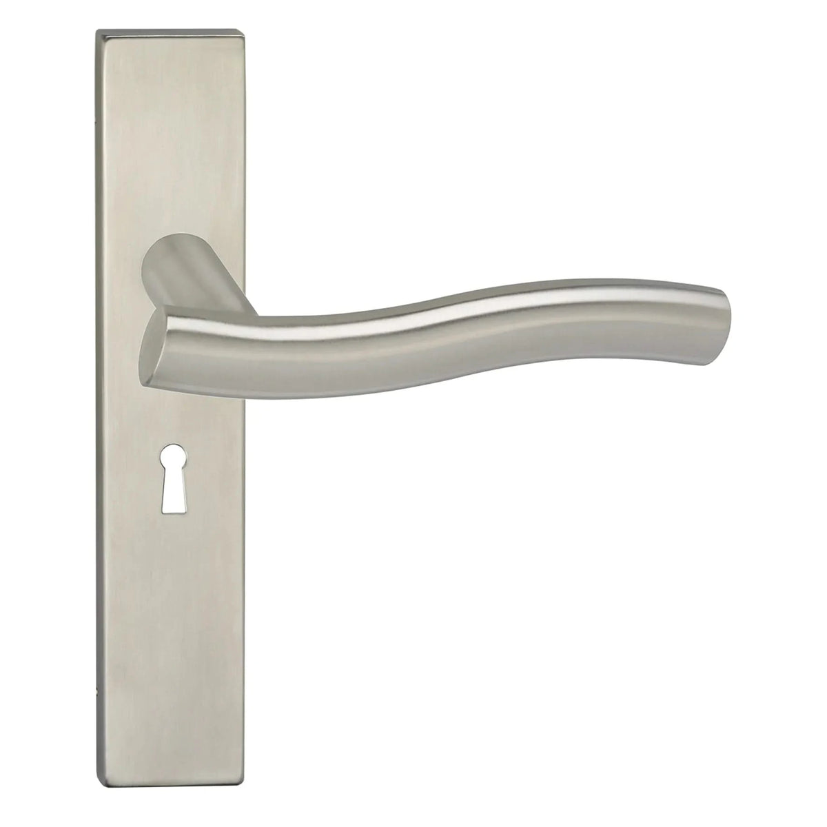 Impresso Chester deurkruk RVS geborsteld op rechthoekig schild - productfoto